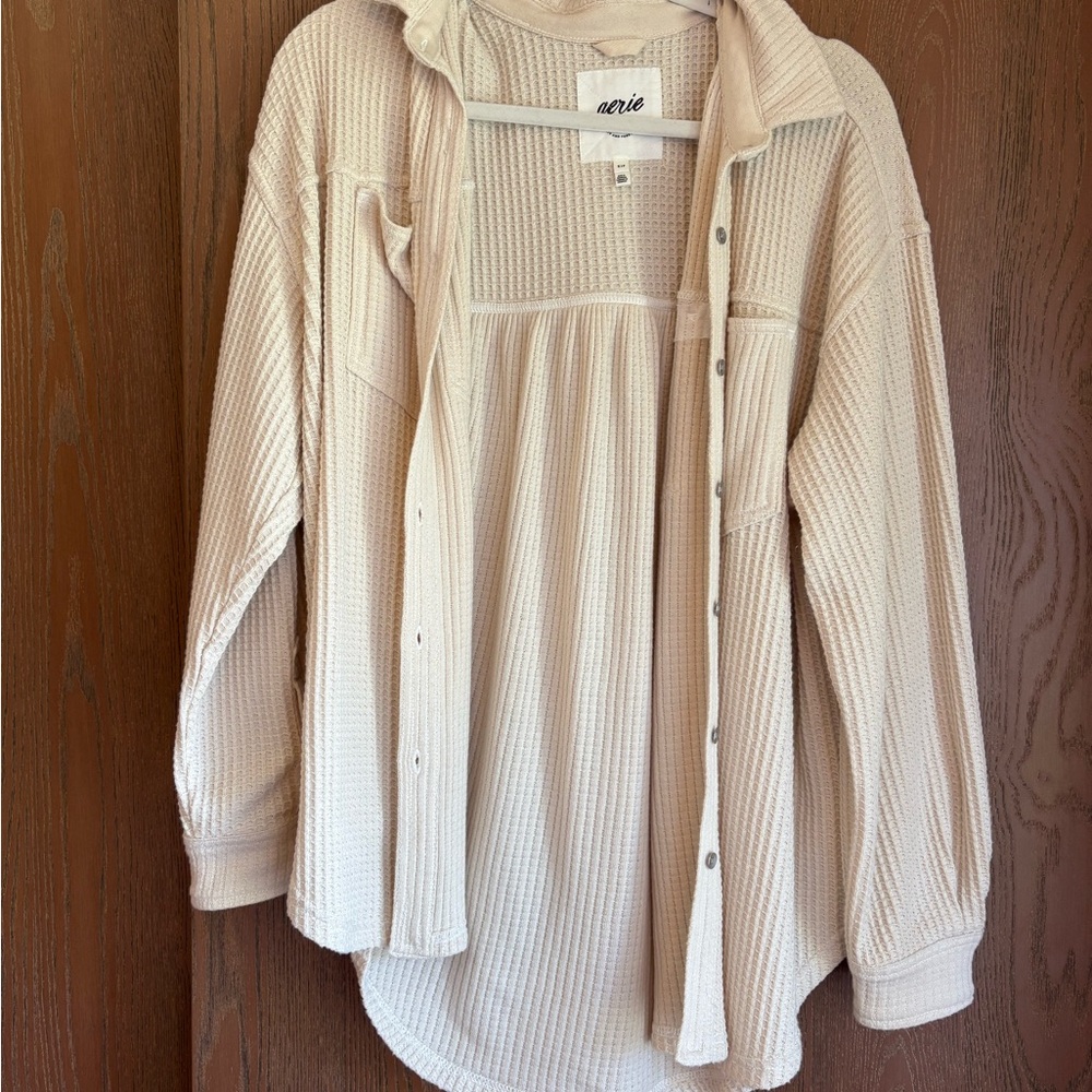 Aerie Lumberlane Waffle Knit Shirt